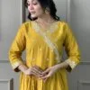 Viscose Chanderi Yellow Suit Set