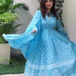 Light Blue Kurti Pant Dupatta Set