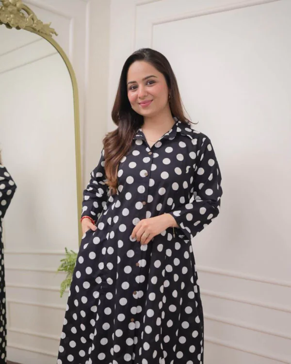 Black Floral Print Kurti With Pant Set