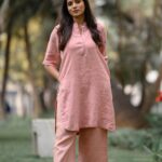 Light Pink Kurti With Pant Set