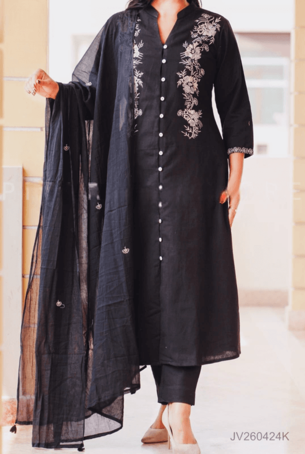 Cotton Black Suit For Women