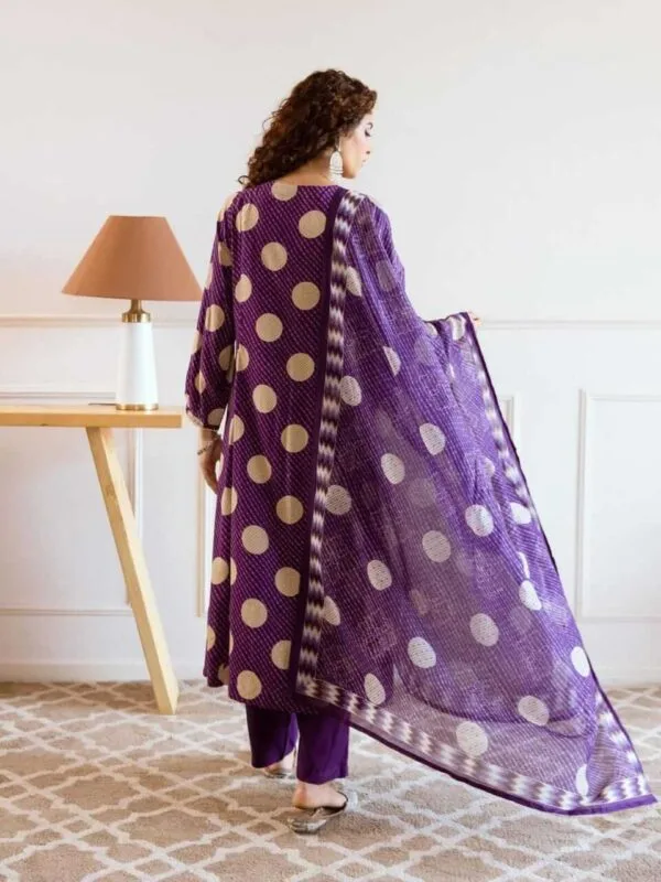 Embroidered Dark Purple Salwar Suit