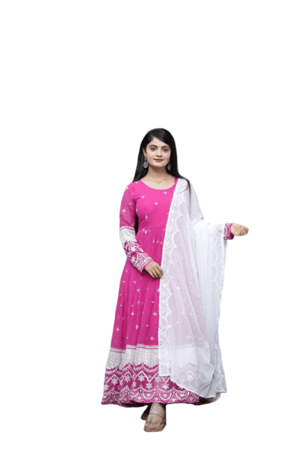 Pink Colour Anarkali Suit Set