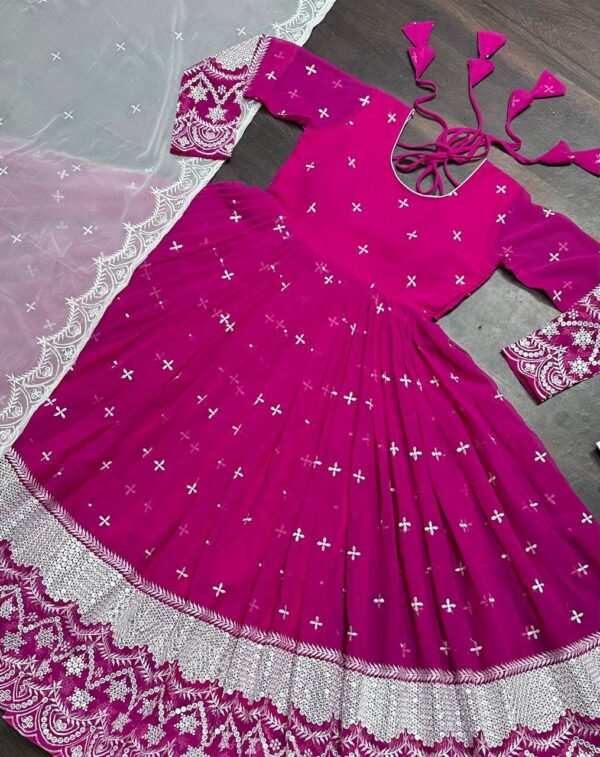 Pink Colour Anarkali Suit Set