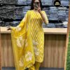 Yellow Kurti Set With Dupatta