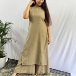 Sleevesless Kurti With Palazzo Set