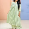 Cotton Light Green Kurti With Pant Set