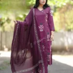 Cotton Sanganeri Print Kurti Pant Dupatta Set