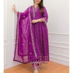 Purple Rayon Naira Cut Suit Set