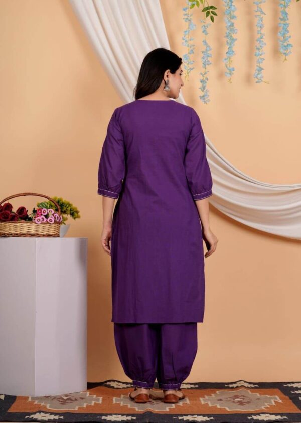 Purple Afghani Salwar With Kurti