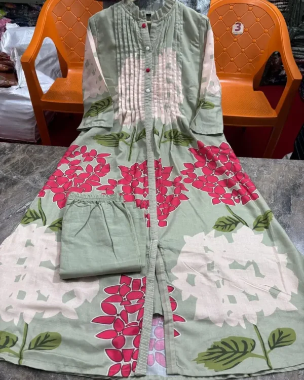 Multicolored Cotton Kurti With Pant 1