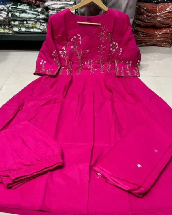 Pink Colour Anarkali Suit Set real