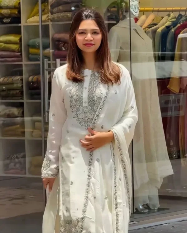 Party Wear White Gharara Suit Set​