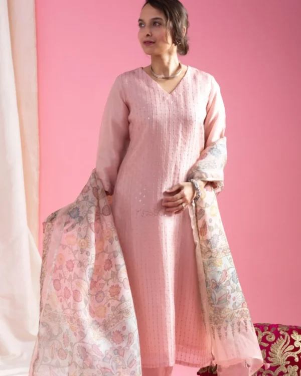 Chanderi Suits With Dupatta Set​