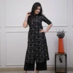Black Palazzo With Kurti Set​