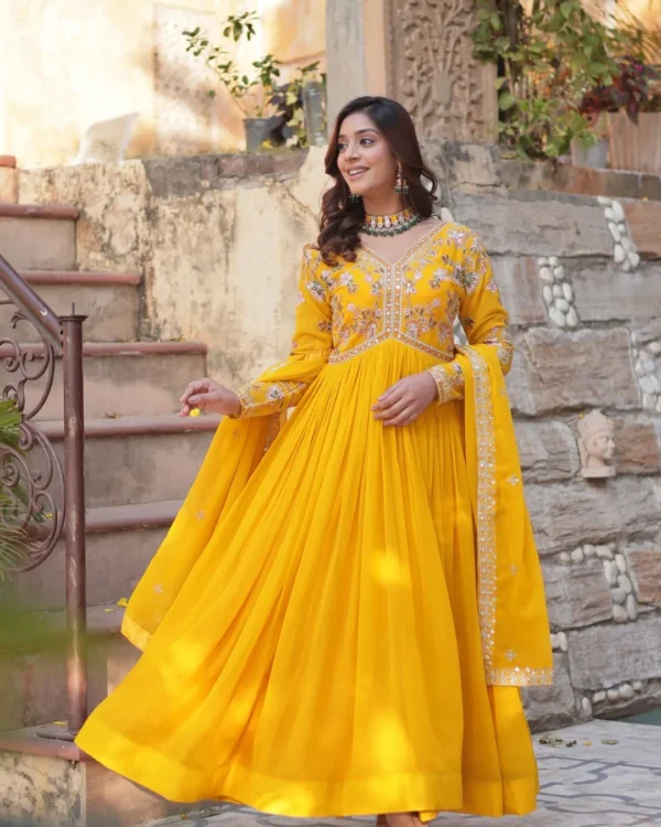 Yellow Faux Blooming Suit Set