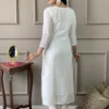 Off White Viscose Suits Set