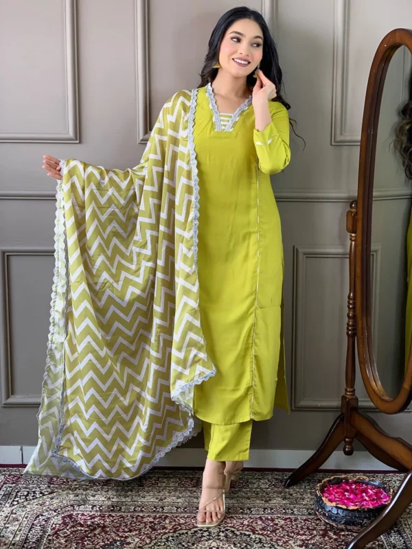 Lemon Viscose Suits Set For Women