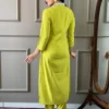 Lemon Viscose Suits Set For Women