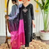 Black Chanderi Suit Set