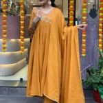 Yellow Chanderi Salwar Suit For Haldi