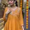 Yellow Chanderi Salwar Suit For Haldi