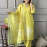 Yellow Chanderi Suit Set