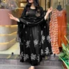 Cotton Black Flared Suit Set