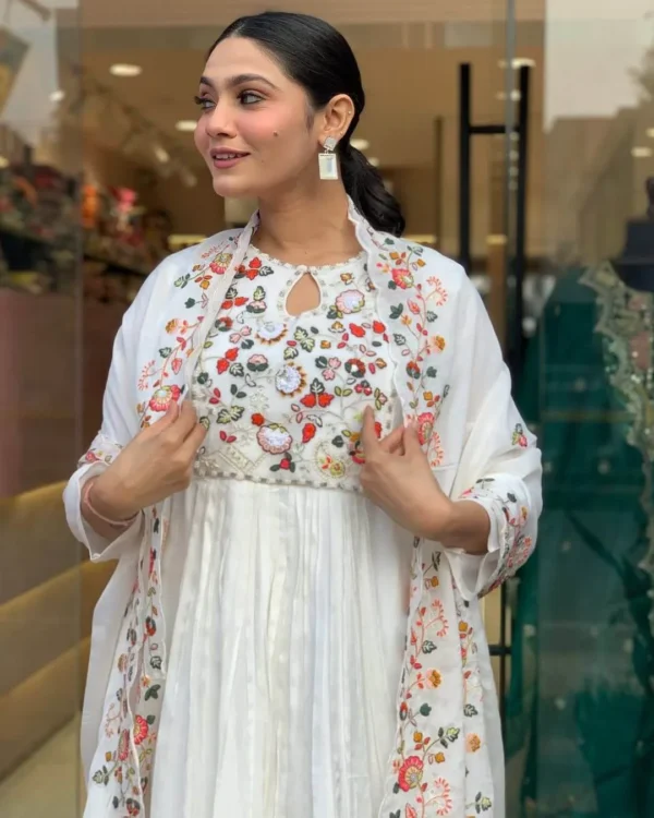 Off White Palazzo Salwar Suit Set