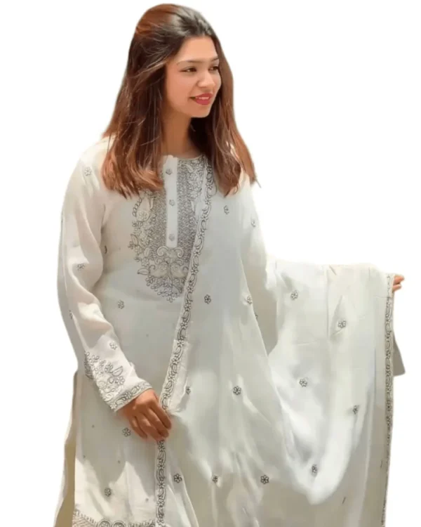 Party Wear White Gharara Suit Set​