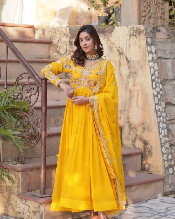 Yellow Faux Blooming Suit Set