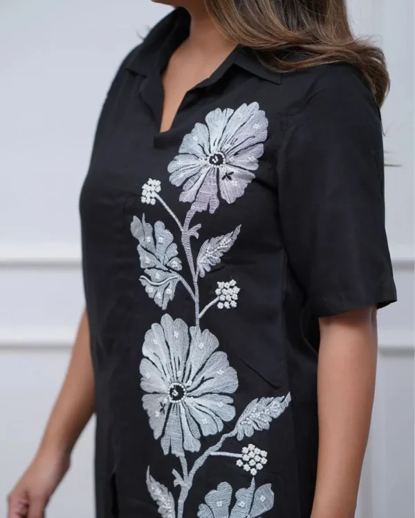 Floral Print Black Co-Ord Set