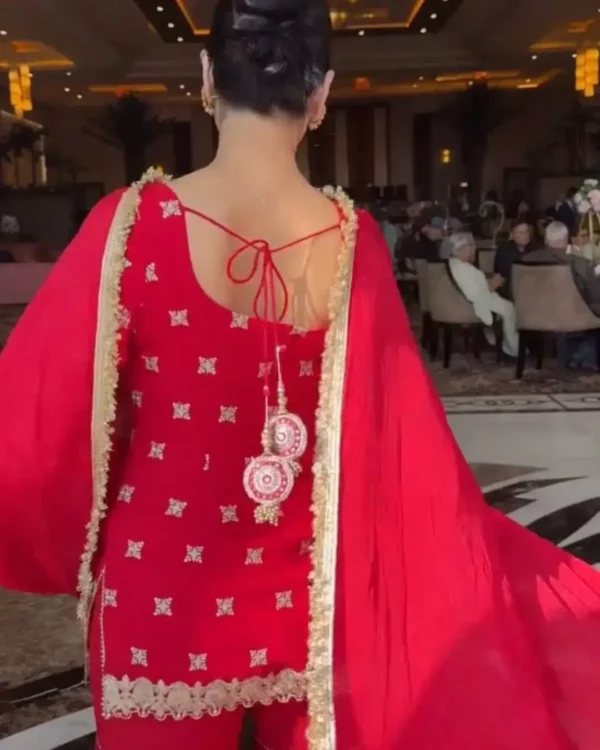 Red Sharara Suit Party Wear​