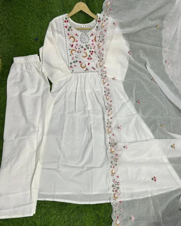 Off White Palazzo Salwar Suit Set