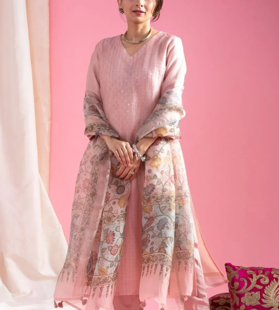 Chanderi Suits With Dupatta Set​