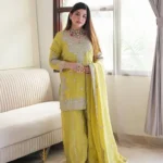 Yellow Chanderi Salwar Suit For Haldi