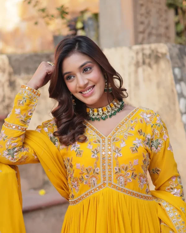 Yellow Faux Blooming Suit Set