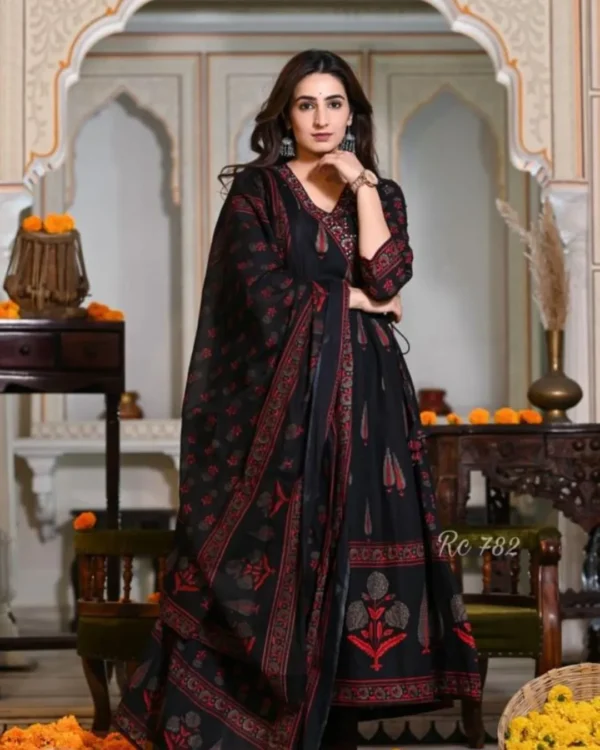 Black Angrakha Style Suit Set​
