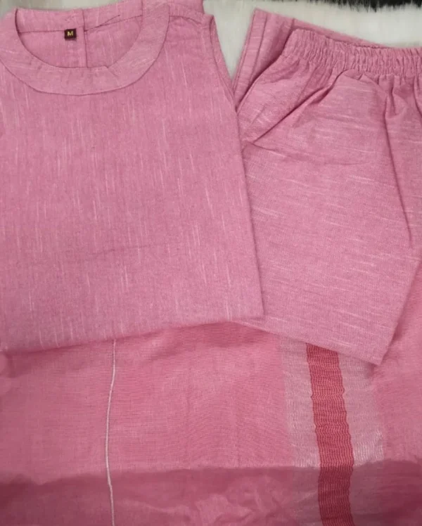 Pink Colour Kurti Combination Pant Dupatta Set