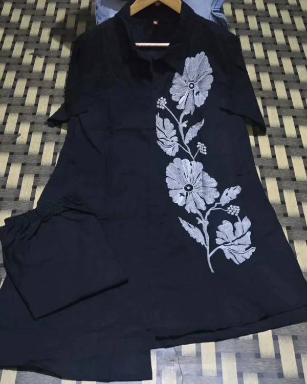 Floral Print Black Co-Ord Set