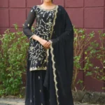 Black Georgette Suit Set