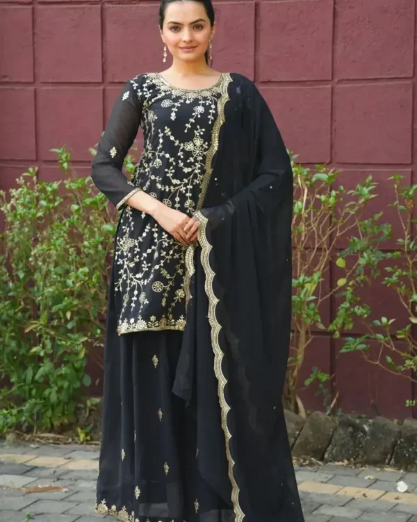 Black Georgette Suit Set