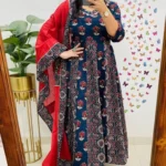 Cotton Print Kurti Pant Dupatta Set