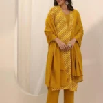 Cotton Printed Yellow Suit Set