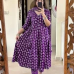 Cotton Purple Colour Suit Set​