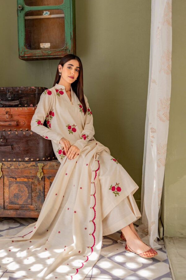 Off White Palazzo Salwar Suit Set