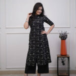 Black Palazzo With Kurti Set​