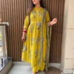 Cotton Printed Yellow Suit Set