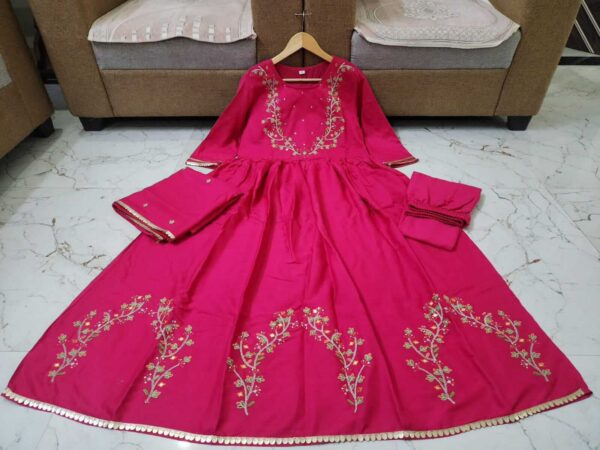 Party Wear Rani Pink Suit Set