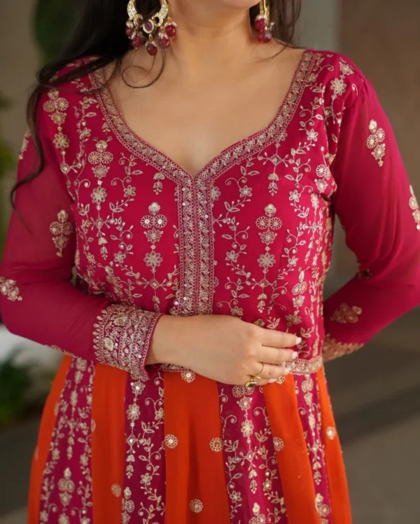 Party Wear Rani Pink Suit Set